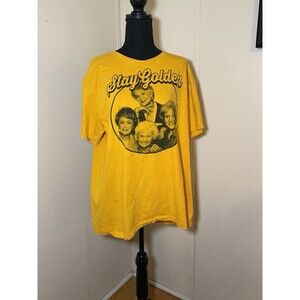 Golden Girls Stay Golden Yellow Shirt ABC TV Studios Cotton Tee Top Size XL